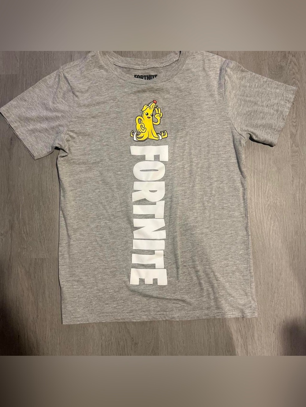 Kids' Gray Graphic Tee with Yellow Character